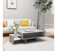 BaraSh Mesa de Centro Salón en Madera de Ingeniería - Color Gris Hormigón 105x55x32 cm Coffee Table