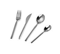 Barazzoni, Juego de Cubiertos de Mesa Modelo Lapislázuli, monobloque de Acero Inoxidable 18/10, para 6 Personas, 24 Piezas: 6 Tenedores, 6 cucharas, 6 Cuchillos, 6 cucharillas de té, Lavables en
