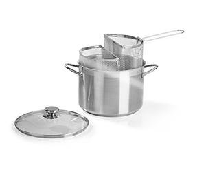 Barazzoni Spaghettiere Double Basket, ø24cm, 7,25Lt, Acciaio INOX 18/10. Made in Italy