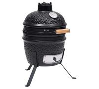 vidaXL Barbacoa 2 en 1 Ahumadora Kamado de Cerámica 56 cm BBQ Parrilla Color Negro, Rojo, Verde y mas