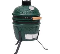 Barbacoa 2 en 1 ahumadora Kamado de cerámica verde 56 cm
