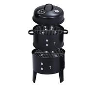 vidaXL Barbacoa ahumador de carbón 3 en 1 40x80 cm