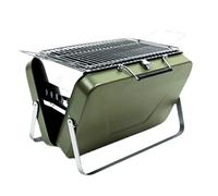 Barbacoa Carbón Parrilla De Carbón Plegable Barbacoa Portátil Simple Ligera Para Cocinar Al Aire Libre Camping Aire Libre Portátil(Grün)