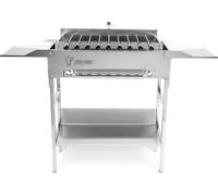 Barbacoa de acero inoxidable BBQ-Toro con accesorio para brochetas, 9 brochetas, parrilla y motor
