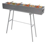 Barbacoa de camping portátil, con carbón, plegable y ligera