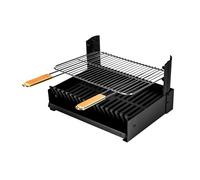 Barbacoa de carbón ajustable en 3 alturas grilloir parrilla de pie