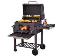Barbacoa de carbón - Carro para barbacoa con tapa - Amplia parrilla - Termómetro