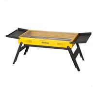 Barbacoa de Carbón Plegable Aktive con Bandejas Laterales, 89x33x33 Cm, Negro