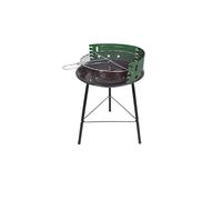 Barbacoa de Carbón Saturnia Mod. Cocinero Ø 33 Cm - Parrilla Regulable - Mango Desmontable