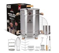 Barbacoa de Carbón sin Humo | Parrilla Barbacoa de Acero Inoxidable 304 | Barril Asador de Carne con Calor Uniforme | Barbacoa Portátil Ideal para Balcones y Patios | Fácil de Limpiar