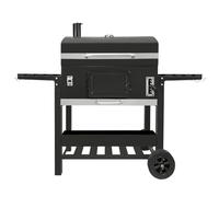 Barbacoa de Carbón XXL con Ahumador, Funda y Madera para Ahumar