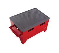Barbacoa de etanol 1.2L en acero negro y plancha de hierro Purline BB01 Red