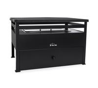 Barbacoa de etanol 1.5L acero rojo y plancha rectangular de hierro Purline BB02 Black