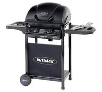 Barbacoa de Gas 250 con Lava Volcánica Incluida, 6,2 kW, Compacta y Portátil con Mesa Abatible para Terraza o Balcón