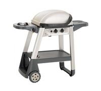 Barbacoa de Gas Excel 300 con 2 Quemadores, 6.2 kW, Superficie de Cocción 50x38 cm, Compacta y Portátil con Lava Volcánica Incluida