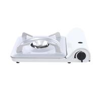 Barbacoa de mesa portátil de gas, hornillo de gas de 1 llama, cocina de camping para exteriores con 3500 W de potencia, diseño compacto de 33 x 25,5 cm, dispositivo de cocina versátil para actividades