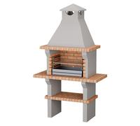 Barbacoa de obra Benguela (Gris/Ladrillo, An x Pr x Al: 127 x 60 x 217 cm, Superficie parrilla: 60 x 38 cm, Sin fregadero)