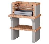 Barbacoa de obra Benguela (Gris/Ladrillo, An x Pr x Al: 90 x 60 x 121 cm, Superficie parrilla: 60 x 38 cm, Sin fregadero)