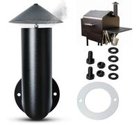 Barbacoa de pellets Smoke Stack Chimney Replacement for Pit Boss Traeger Camp Chef, Replacement Stack Smoker Kits with Umbrella, Gasket, Screw, Locking Washer & Washer