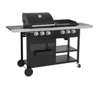 Barbacoa duo gas VESUVIO 3 quemadores + plancha 3 quemadores 18kW