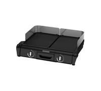 Barbacoa eléctrica Family Grill, Uso exterior e interior, 2 superficies de cocción con 2 termostatos