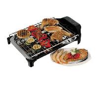 BARBACOA ELECTRICA JATA 2400W PARRILLA DOS ALTURAS RESISTENCIA BLINDADA BANDEJA ACERO INOX FACIL L