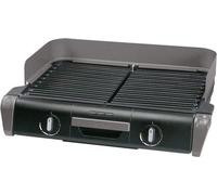 Barbacoa eléctrica para interior y exterior, con dos parrillas y control de temperatura termostático