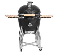 Barbacoa Kamado de cerámica - 22 pulgadas - Carbón - Completa con estructura