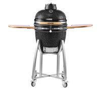 Barbacoa Kamado de cerámica, diámetro 450 mm, superficie de cocción de 385 mm, cerámica, barbacoa de carbón