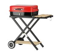 Barbacoa móvil de carbón vegetal plegable - carro de barbacoa con ta