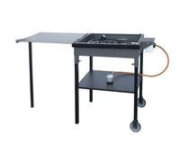 Barbacoa paellero plancha FLORES CORTES con ruedas 33702