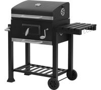 Barbacoa - Parrilla - Carbón para barbacoa - Parrilla de carbón - Barbacoa con tapa - Barbacoa con altura ajustable