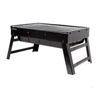 Barbacoa Plegable Portátil de Sobremesa para Carbón, 50x30x23 Cm, Negro