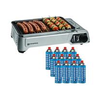 Barbacoa Portátil De Gas De Mesa Kemper PK5754 1.9 KW 1 Quemador Gris