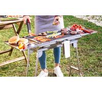 InnovaGoods – Mini barbacoa portátil FOLDECUE – Plegable carbón 2 pers. – Negro inox.