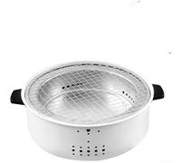 Barbacoa Portátil para acero Inoxidable Desmontable para Camping y Jardín - Asador Plegable 34x34cm(B)