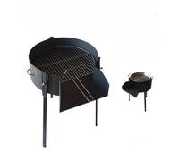 Barbacoa Redonda 50 cm Desmontable - Parrilla Portátil para Jardín y Camping - Barbacoa de exterior para carbón y leña - Parrilla de Carbón Redonda 60 cm Desmontable Medium