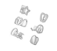 Barbacoas de captura multifuncionales con boca de cobre, plata B | Diseño hueco con estructura metálica, accesorio dental, adecuado para adultos y para fiestas