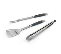 Barbecook - Altuna Barbecook Black Pepper Set Utensilios, Negro, 11x50x4 cm | accesorios para barbacoa • regalo para hombre • Acero inoxidable • Negro y plateado • 11x4,5x46cm