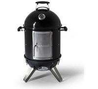 Barbecook Oskar S, Parrilla, Carbón vegetal + leña, Forma de huevo, Rejilla, Color negro, Acero inoxidable, Redonda
