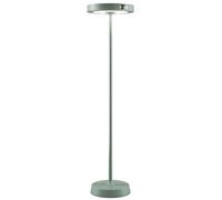 Barbell Solar RF: Lámpara de pie LED recargable con energía solar, 65W. Lámpara de pie para exteriores, con 3 alturas ajustables (156-113-70 cm), color verde salvia