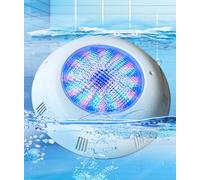 BARCELONA LED Foco LED Piscina RGB 24W AC12V IP68 Submersível Ø295mm Luz Subaquática LED SMD2835 com Comando à Distância Montagem de Superfície para Piscinas, Spa, Fontes e Iluminação de Jardim