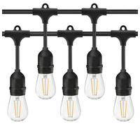 BARCELONA LED: Guirnalda decorativa para exteriores, 10 metros, con 10 enchufes E27, IP44. Ideal para jardines, terrazas, patios, pérgolas, bares, restaurantes y eventos al aire libre. Color:
