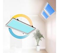 BARCELONA LED Painel LED Efeito Céu SKYWIN SR SMART 45W 3375lm 60x30cm | CCT 1800K-20000K | Iluminação Circadiana Inteligente | Controlo Tuya Bluetooth + Comando Remoto | Painel Ultra Slim 32mm