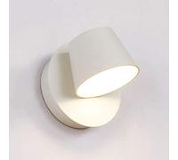 BarcelonaLED Lampara de Pared Aplique Interior con Foco LED Giratorio y Orientable 6W Blanco Cálido 3000K para Dormitorio Lectura Infantil Cabecero Habitación Moderno Nórdico