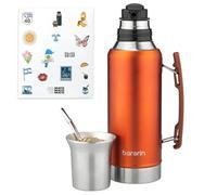 BARGRIN Kit de mate argentino completo todo en uno - termo y mate de acero inoxidable con bombilla y cepillo - mantiene la temperatura caliente y fria - ideal para viajes, oficina, camping o regalo