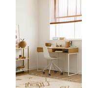 Bari Escritorio natural patas blancas infantil - Kenay Home