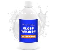 Barniz Acrilico Brillante Transparente 500 ml - Gloss Varnish para Superficies Pintadas con Acrilico | Lacquer Manualidades para Cuadros Acrilicos, Arcilla, Piedra, Madera | Barniz al Agua Incoloro