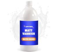 Barniz Acrilico Mate Transparente 1000 ml - Barniz Incoloro Mate para Superficies Pintadas Acrilico | Lacquer Manualidades para Cuadros Acrilicos, Arcilla, Piedra, Madera | Varnish al Agua Incoloro