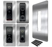 Baron Design Cubierta de acero inoxidable para timbre Eufy Video E340 S330 S220 | Placa de timbre | Accesorios para soporte Eufy timbre con cámara (también C31 C30 Dual 2K HD FHD) | Pantalla Chime